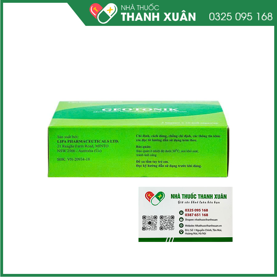 Geotonik thuốc bổ sung vitamin và khoáng chất cho cơ thể